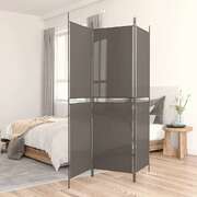 Modern Anthracite Fabric 3-Panel Room Divider for Stylish Space Separation