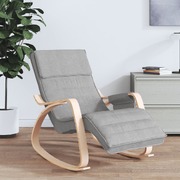 Elevate Your Comfort: Rocking Chair in Light Grey Fabric