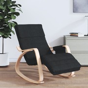 Eclipse Elegance: A Stylish Black Rocking Chair in Fabric
