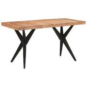 Ebony Aura Acacia Wood Dining Table in Deep Black