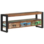 Elegant Solid Wood TV Cabinet: The Perfect Reclaimed Accent Piece