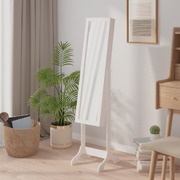 Pure Elegance: A White Free-Standing Mirror
