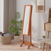 Pure Elegance: A Brown Free-Standing Mirror