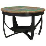 Timber and Steel Elegance: Solid Wood Reclaimed Coffee Table