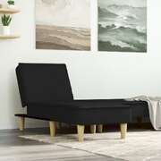 Elegant Black Fabric Chaise Longue for Modern Living Room Décor