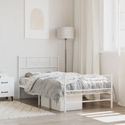 Metal Bed Frame with Headboard and Footboard - King Single