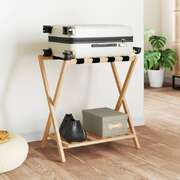 Bamboo Luggage Rack Foldable Suitcase Stand | EXTG