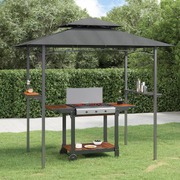 Grill Haven: Anthracite Steel BBQ Gazebo+