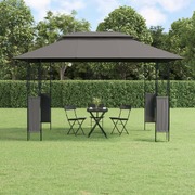 Elegant Shelter: Anthracite Steel Roof Gazebo