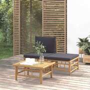 Contemporary 3 Piece Garden Lounge Set Indoor Outdoor Use Boho 