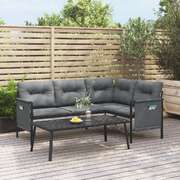 Functional Garden Corner Sofa Anthracite Steel Daily Living Essential Boho 