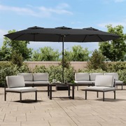 Dual Elegance: Anthracite Double-Head Parasol for Stylish Shade