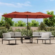 Twin Canopy Elegance: Terracotta Double-Head Parasol for Outdoor Comfort