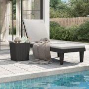 Sleek Black Polypropylene Sun Lounger