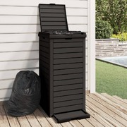 Sleek Outdoor Waste Solution: Black Polypropylene Garbage Bin