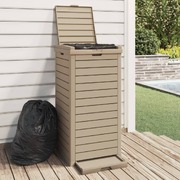 Elegant Outdoor Waste Disposal: Light Brown Polypropylene Garbage Bin