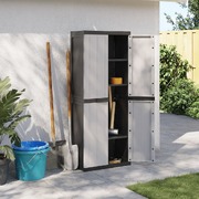 Outdoor Storage Cabinet Grey and Black