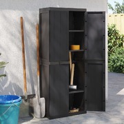 Black PP Outdoor Storage Cabinet Stylish and Durable