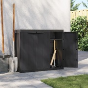 Outdoor Storage Cabinet Black PP
