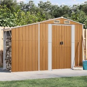 Brown Galvanised Steel Garden Shed for Stylish and Durable