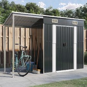 Garden Shed with Extended Roof Anthracite Steel