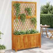 Planter with Trellis Solid Wood Acacia