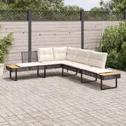 Premium Garden Sofa with Cushions L Outdoor Retreat Evening 