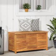 Garden Storage Box with  Louver Solid Wood Acacia