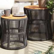 Refined Garden Side Tables 2 pcs Outdoor Retreat Essentials 