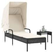 Comfortable Sun Lounger with Canopy and Daily Living Essential Outdoor Living 