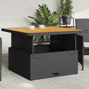 Decorative Garden Table Black 110x110x71 cm Patio Setup Summer 
