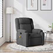 Dark Grey Fabric Massage Recliner Chair
