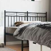 Metal Headboard Black 152 cm