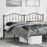 Metal Headboard Black 183 cm