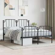 Elegance: Metal Bed Frame with Headboard and Footboard Queen Size