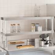 Work Table Overshelf 2-Tier  Stainless Steel