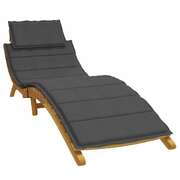 Sun Lounger Cushion Melange Anthracite - Fabric