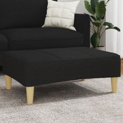 Versatile Black Fabric Footstool: Ideal for Any Room and Modern Design