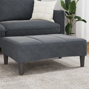 Chic Dark Grey Velvet Footstool  Enhance Comfort and Style in Your Home