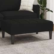 Modern Black Fabric Footstool: Stylish Comfort for Every Room