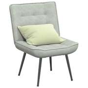 Relaxing Chair Light Grey Velvet Armchair Relaxing Seating Dining Seat