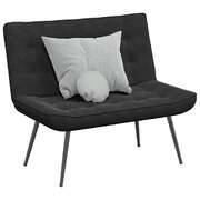 Bench Black Velvet Entryway Bench Upholstered Lounge Sofa Couch Settee