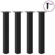 Coffee Table Legs 4 Pcs Black Steel - Modern and Durable Design