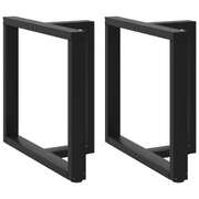 Dining Table Legs T-Shaped 2 pcs Black Steel table leg - Stylish