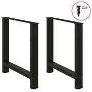 Coffee Table Legs Black 2 pcs Steel table leg