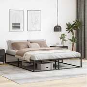 Ottoman Storage Bed Frame without Mattress Black Queen - Elegant