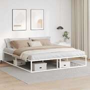 Metal Bed Frame Platform Bed Slat Mattress Base Black King Single Size