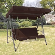 Outdoor Swing with Canopy Coffee