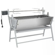 BBQ Rotisserie Spit Iron and Stainless Steel