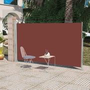 Patio Retractable Side Awning Brown